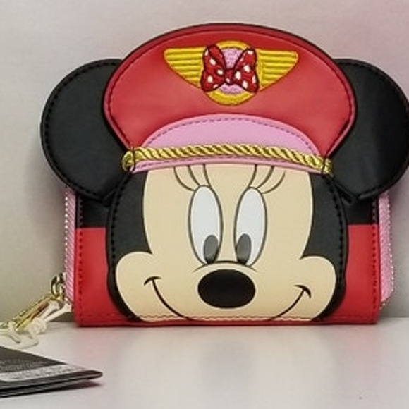 Loungefly Disney Limited Edition (800) Minnie Mouse Pilot Cosplay  Wallet NWT - Picture 4 of 6
